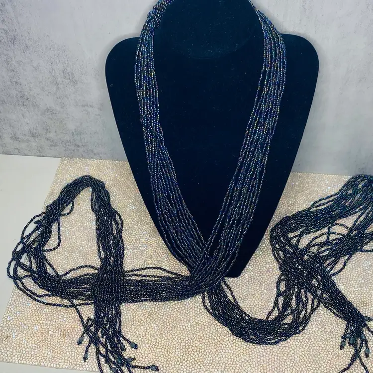 Vintage Mardi Gras Colors Necklace/Belt Over 30”