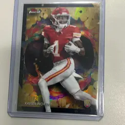 2024 Topps Finest - Rare Xavier Worthy #270 Gold Refractor /20 (RC