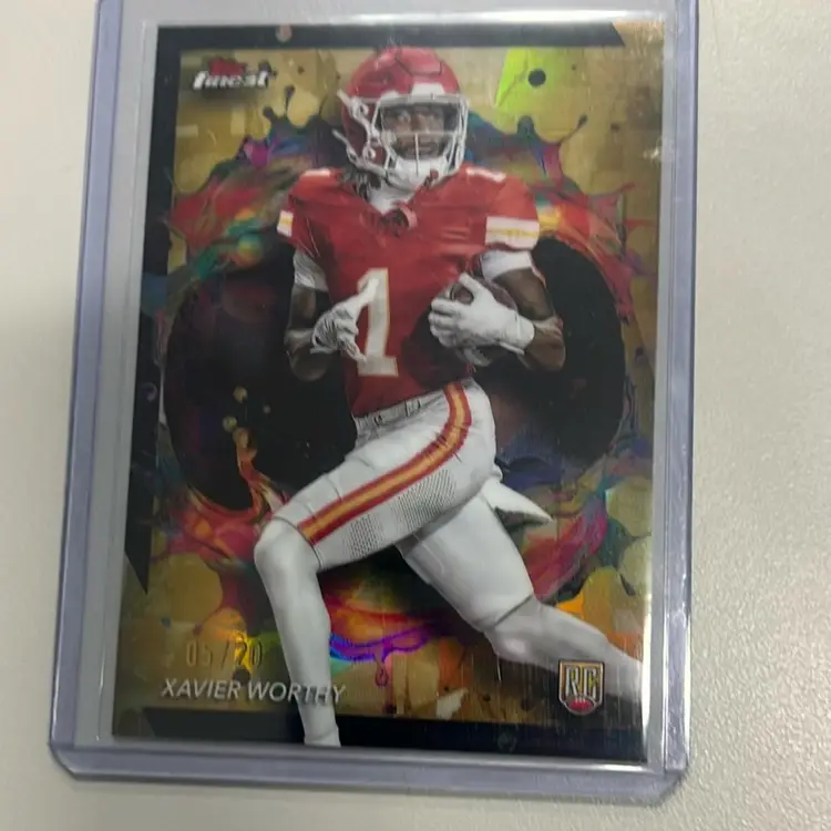 2024 Topps Finest - Rare Xavier Worthy #270 Gold Refractor /20 (RC