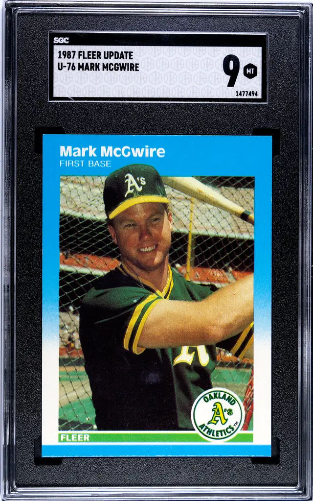 Mark McGwire 1987 Fleer Update U-76 Oakland Athletics SGC 9