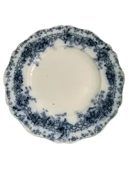 VTG/antique John Maddock & Sons Set of 4  Flow Blue Beatrice