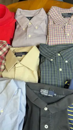 Lot Of 10 - Mens Polo Ralph Lauren, Polo Golf, Long Sleeve, Short Sleeve, Button Up Shirts
