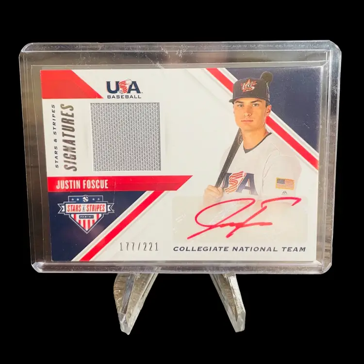 2020 Panini USA Stars & Stripes Baseball Justin Foscue Patch Auto 177/221