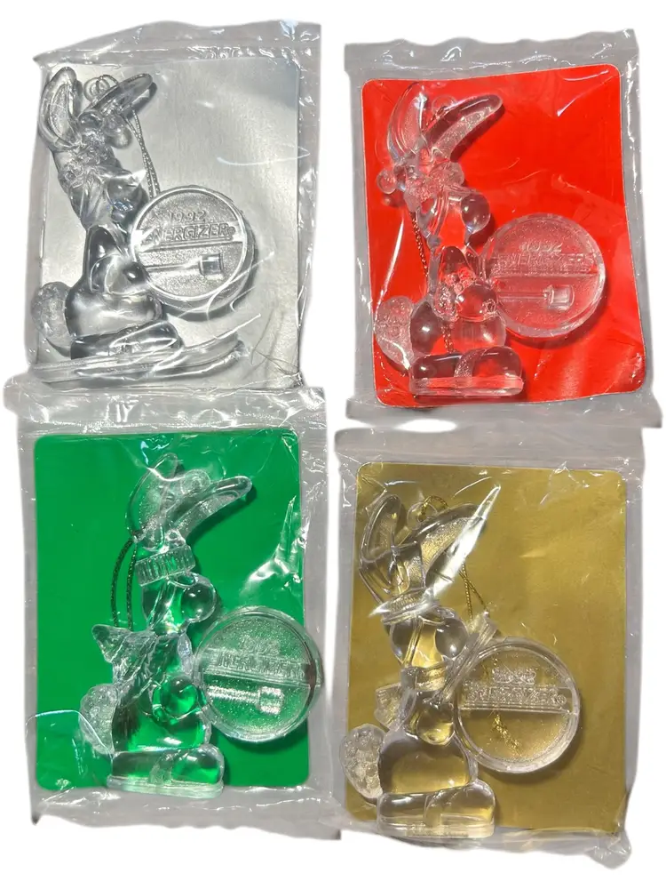 VTG Energizer Bunny Drum Christmas Ornaments Limited Edition Lot of 4