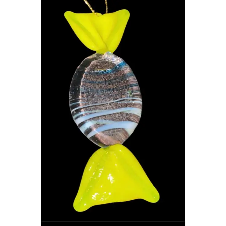 #08- Just In XL 1980/90s Art Glass Hand Blown Candy 3.25" X 1"