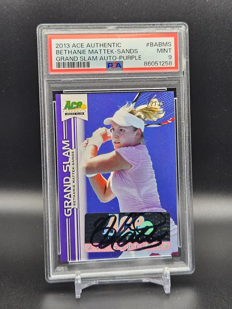 2013 Ace Authentic Grand Slam Auto Purple #BABMS Bethanie Mattek-Sands /25 PSA 9