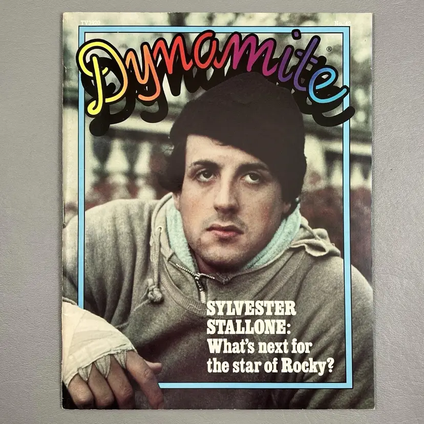 DYNAMITE 1977 Scholastic Magazine Sylvester Stallone Rocky Balboa Poster No 42