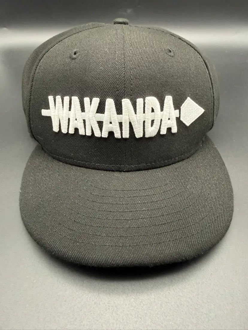 New Era Wakanda Forever Hat Cap Snapback Marvel Black Panther Embroidered Black