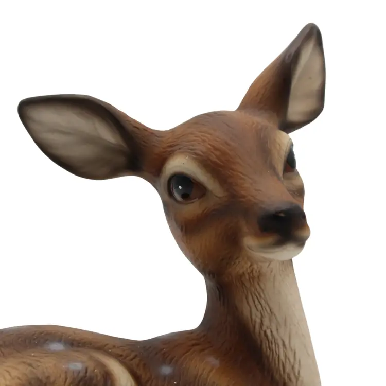 Vintage Bisque Porcelain Spotted Deer Figurine on Base Harvey Knox Made in Japan