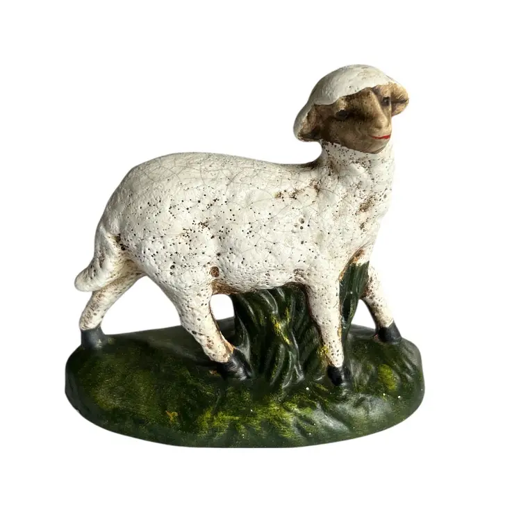Signed Hand Painted Atlantic Mold Nativity Lamb Figurine