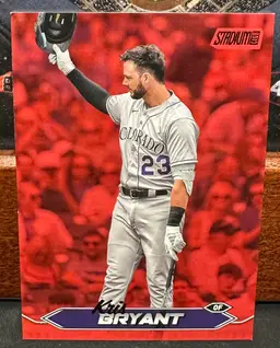 Kris Bryant Red Foil 2024 Stadium Club 190 Colorado Rockies