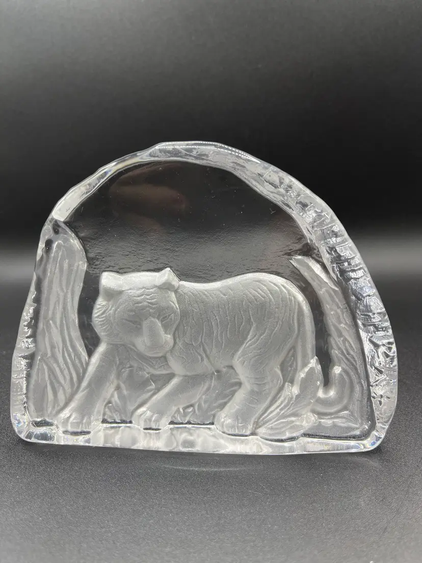 Goebel Crystal Tiger Paperweight/Figurine