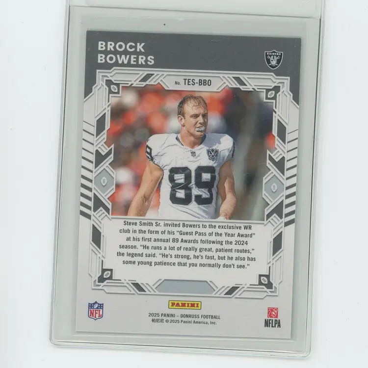 Football 2025 Panini Donruss The Elite Series Brock Bowers #TES-BBO Las Vegas Raiders