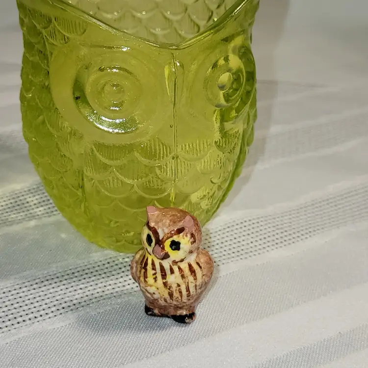 Vintage Gantz Vase &mini Owl