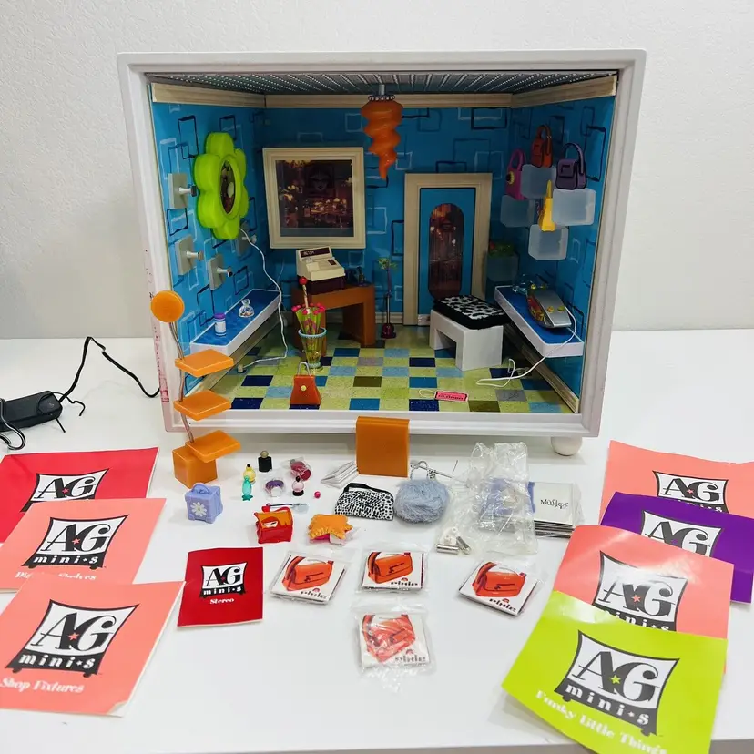 American Girl Dollhouse Boutique Diorama Room Toys Furniture AG Minis Collection
