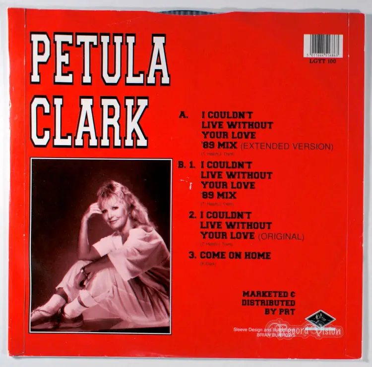 Petula Clark - I Couldn't Live Without Your Love 89 Mix (1989) Vinyl 12" Single