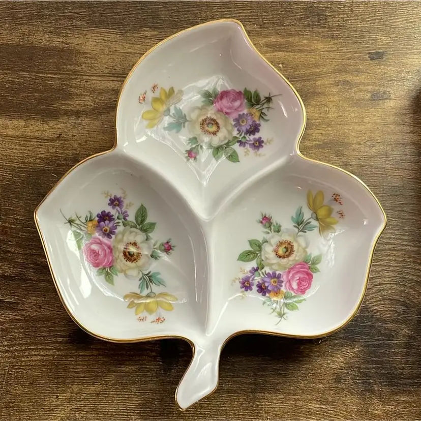 Vintage Mitterteich Meissen Floral Candy/Nut/Trinket Dish