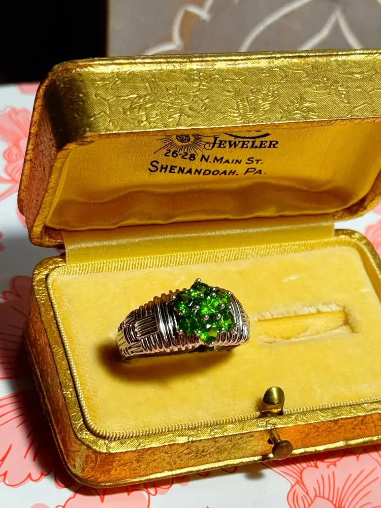 Sterling Silver Chrome Diopside Ring Size 12.25