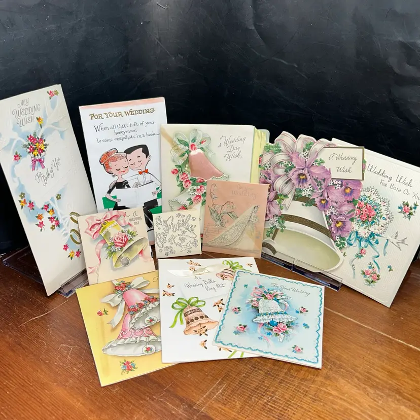 3. Vintage 11 Wedding Cards From 1958