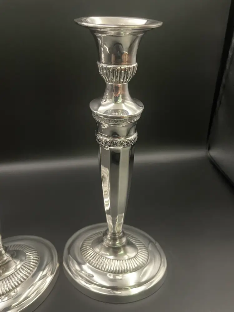 Silver Plated Candle Holders Andrea By Sadek