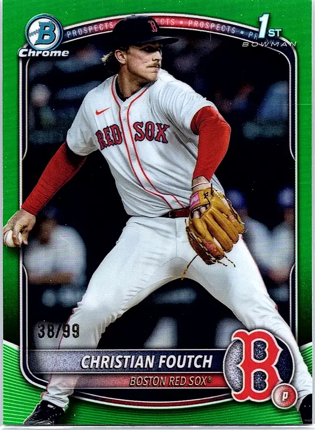 2025 Bowman Draft #BDC-127 Christian Foutch Chrome Green Refractor