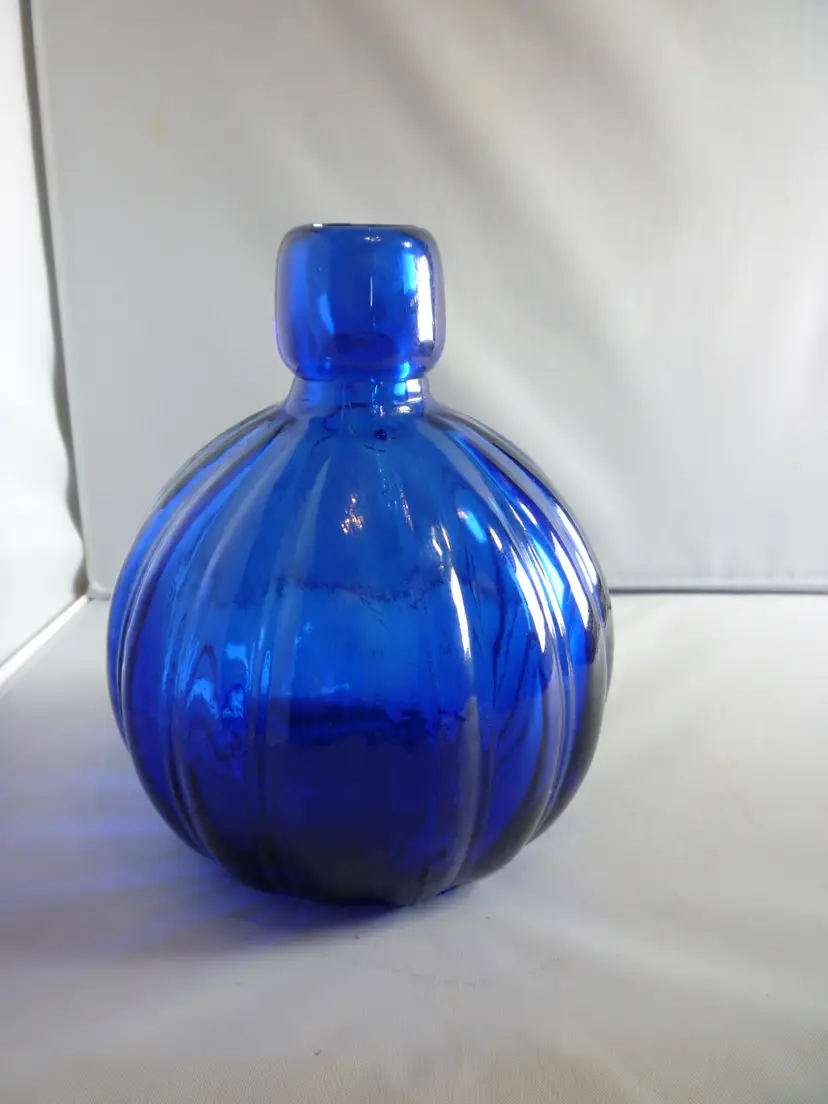Vintage Cobalt Blue Glass Vase/Bottle
