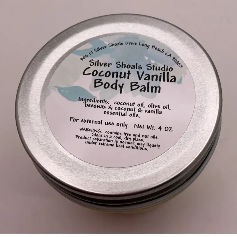 Made by Me! Body Balm - COCONUT VANILLA - 4 OZ Made with Beeswax! READ