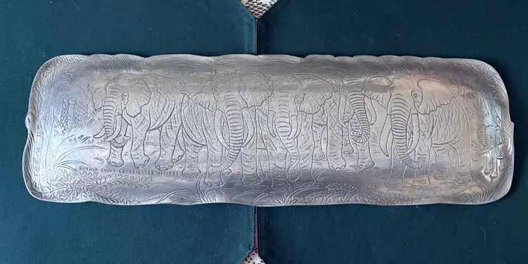 Arthur Court 1986 Elephant Tray