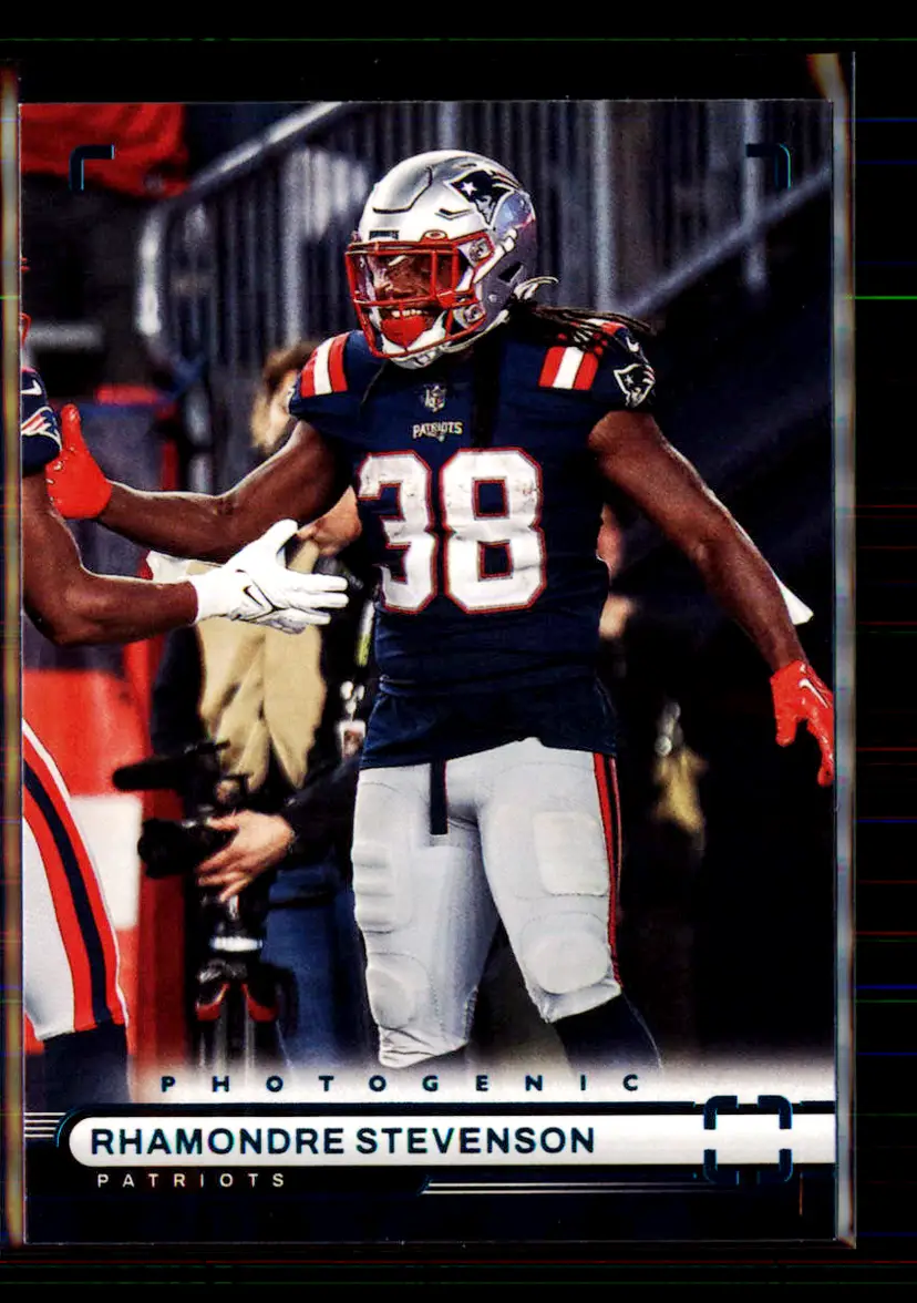 Rhamondre Stevenson 2022 Panini Chronicles Photogenic Teal #PH-5 - (113) - New England Patriots