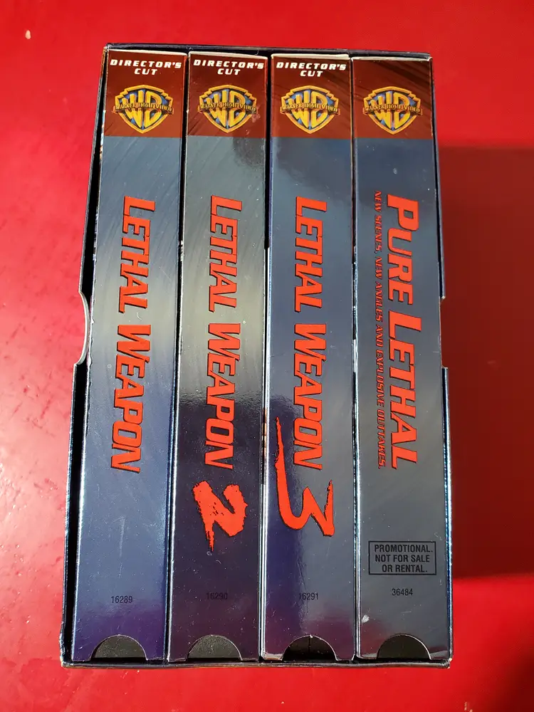 LETHAL WEAPON Legacy Director's Cut Box Set VHS 1998 Warner Home Video