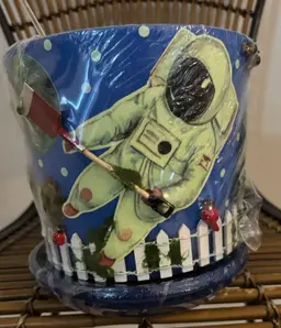 "Astro Garden" 6" Clay Pot