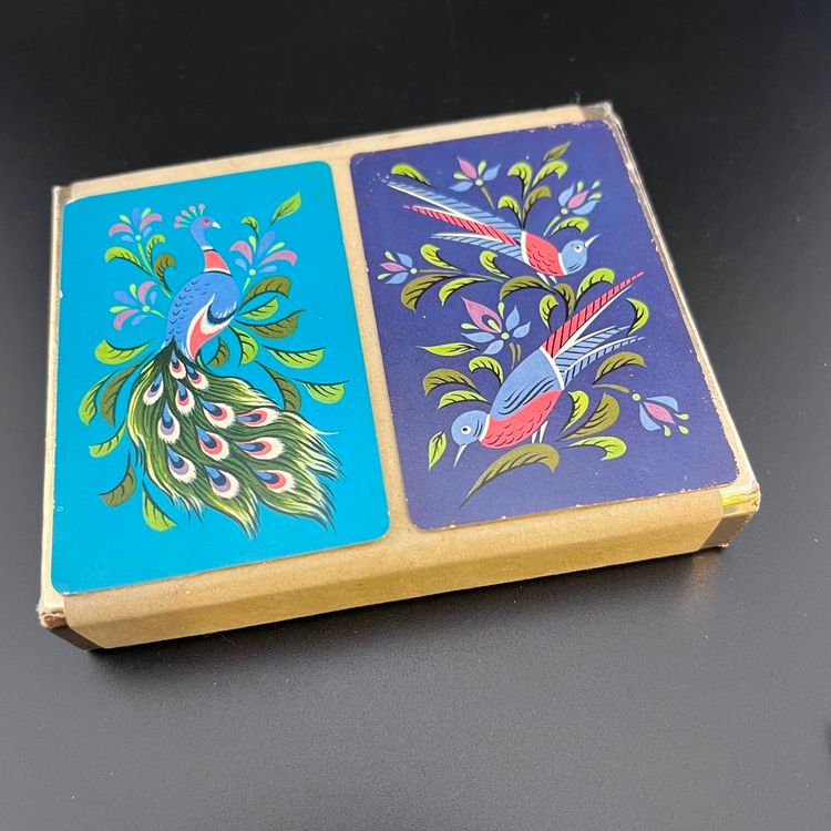 Vintage Birds Duratone Playing Cards READ FF