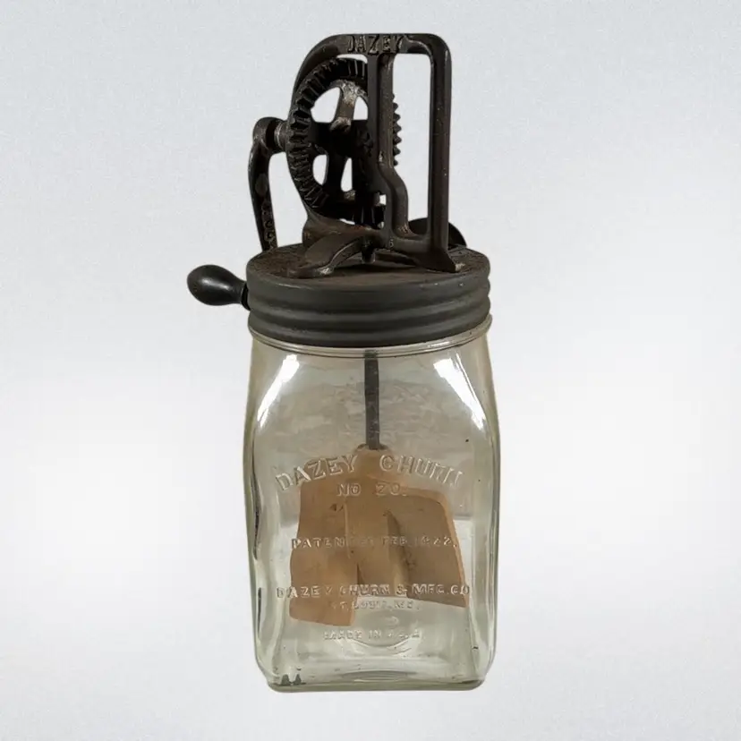 Antique 1920s Dazey No 20 Butter Churn 12” x 8”