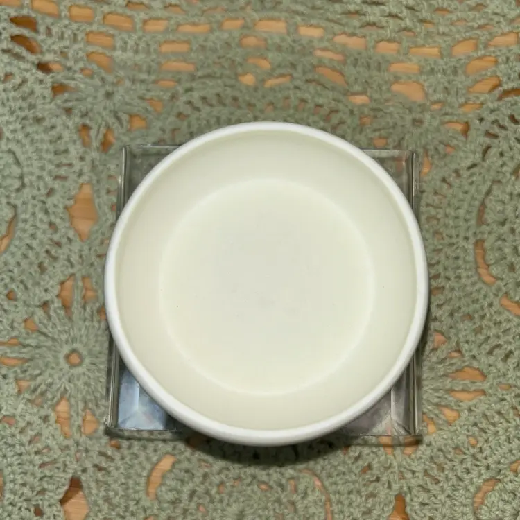 Vintage Porcelain (Bisque) Trinket Box With Pink Rose And Leaves