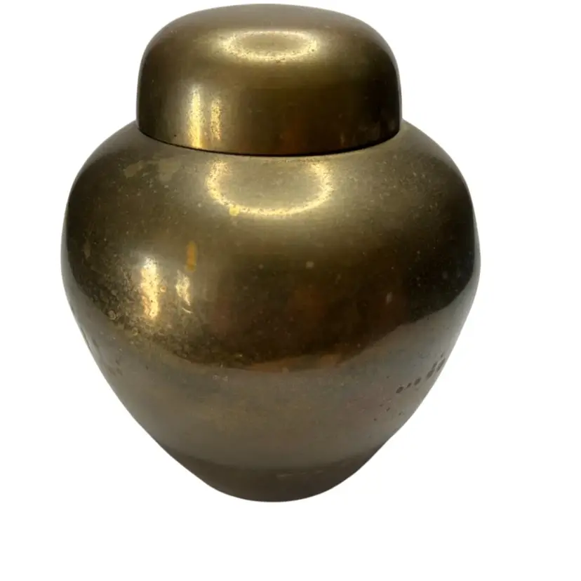 Made In India Ginger Jar/ Urn 5 1/2x4 1/2