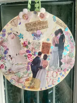 #02 Romantic Wedding Collage Wall Art