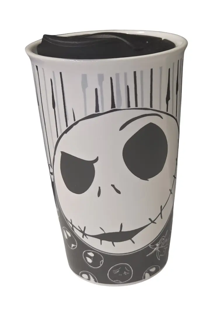 Disney Nightmare Before Christmas Jack Skellington Ceramic Travel Mug