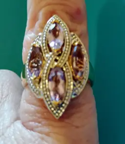 Marcel Drucker, Ladies Amethyst Ring Size 8,