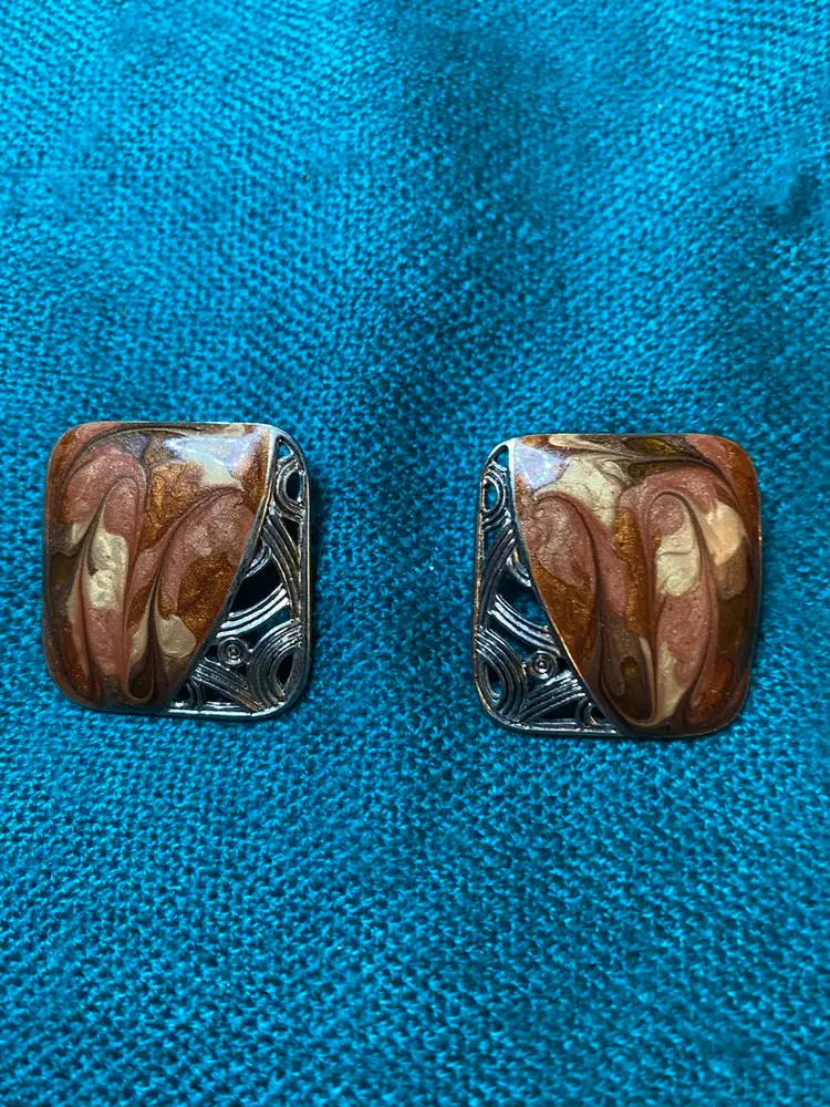 Vtg Edgar Berebi Pierced Earrings