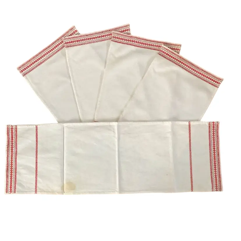 Handmade And Straight Stitched (by My Mother) Placemats And Table Runner