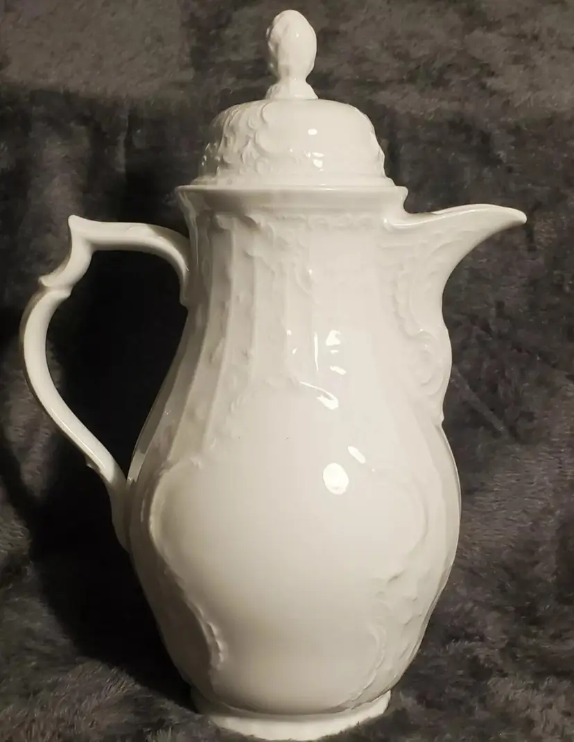 Rosenthal China White Sanssouci Coffee Teapot 11" Germany