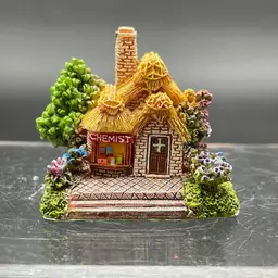 The Leonardo Collection Miniature Chemist Cottage Vintage Village Fairy Garden