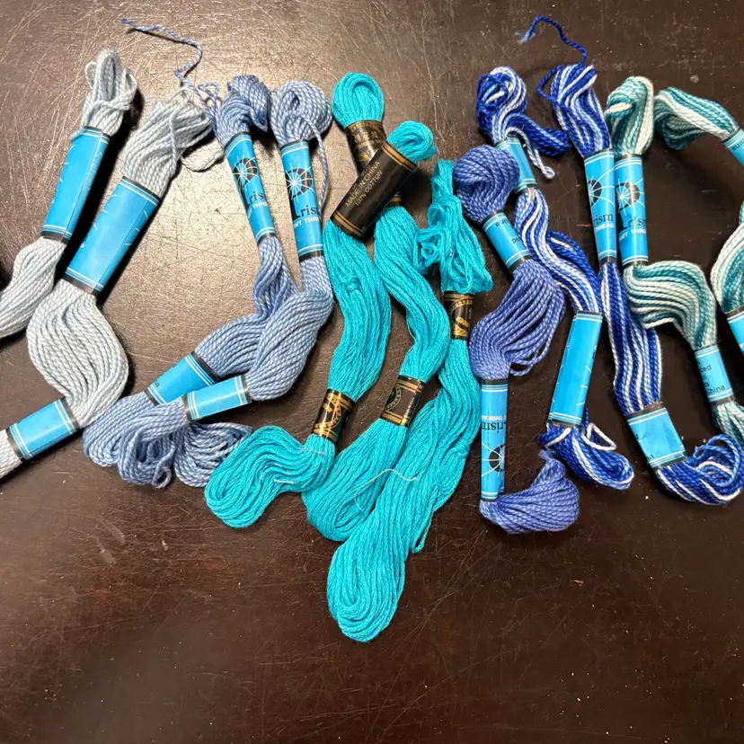 Blue Needlepoint Lot