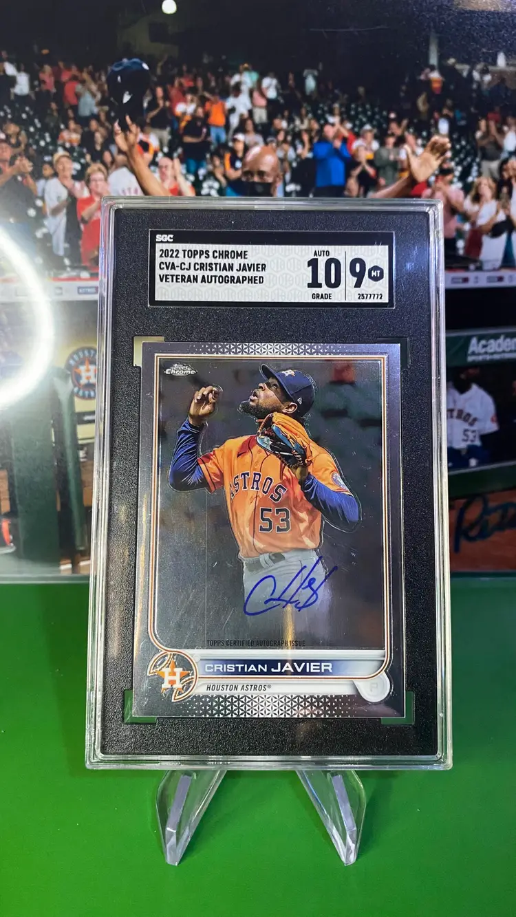 2022 Topps Chrome Christian Javier Auto SGC 9
