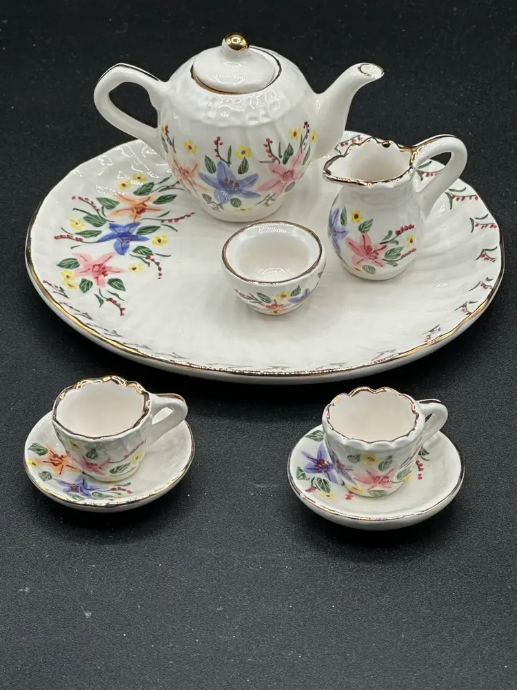 vintage miniature porcelain tea set by Regal?
