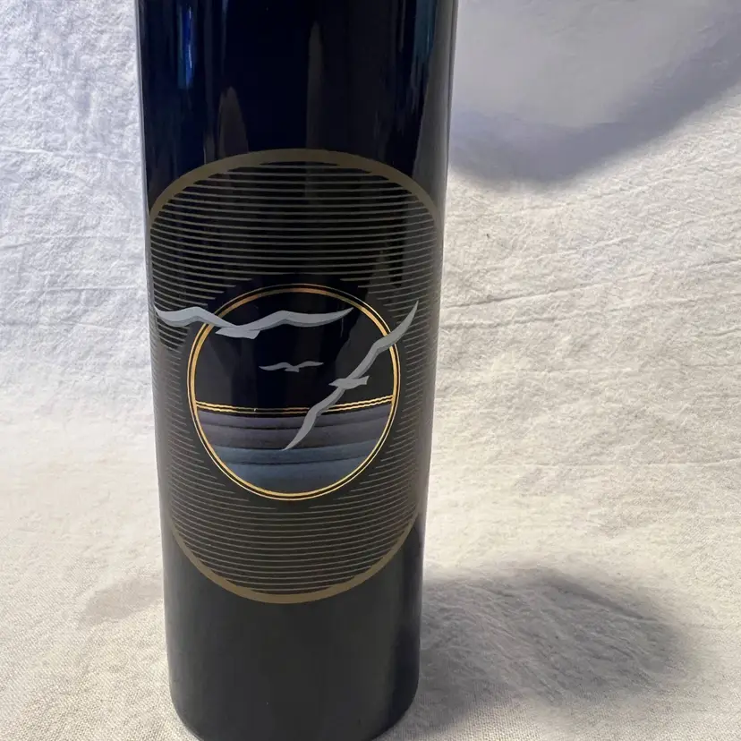 MCM Vintage Otagiri Japan Cobalt Blue Vase with Seagulls