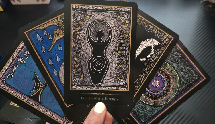 Shamanic Healing Oracle Cards by Michelle A. Motuzas, Open Box