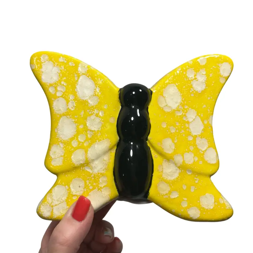 🦋Yellow Ceramic Butterfly Bank | 5” *(read)