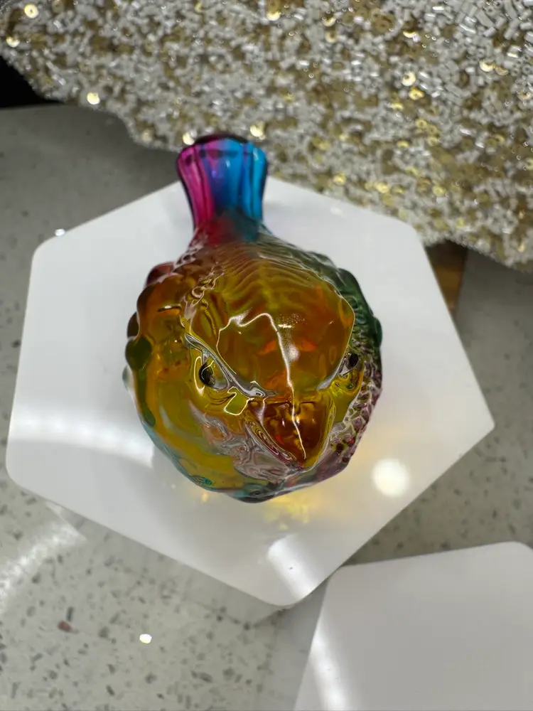 One Mini Colorful Crystal Bird Figurine - 3'' inches