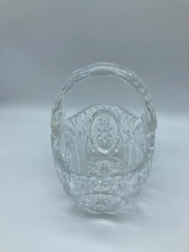 Vintage Imperlux 24% Lead Crystal Basket, Germany, 1950-70